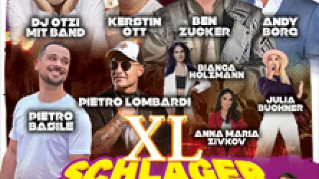 XL Schlagershow on Tour 2027 - mit Kerstin Ott, DJ Ötzi, Ben Zucker uvm.